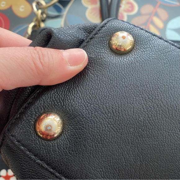 Michael Kors Bag Large leather Hamilton black gold - Picture 8 of 16